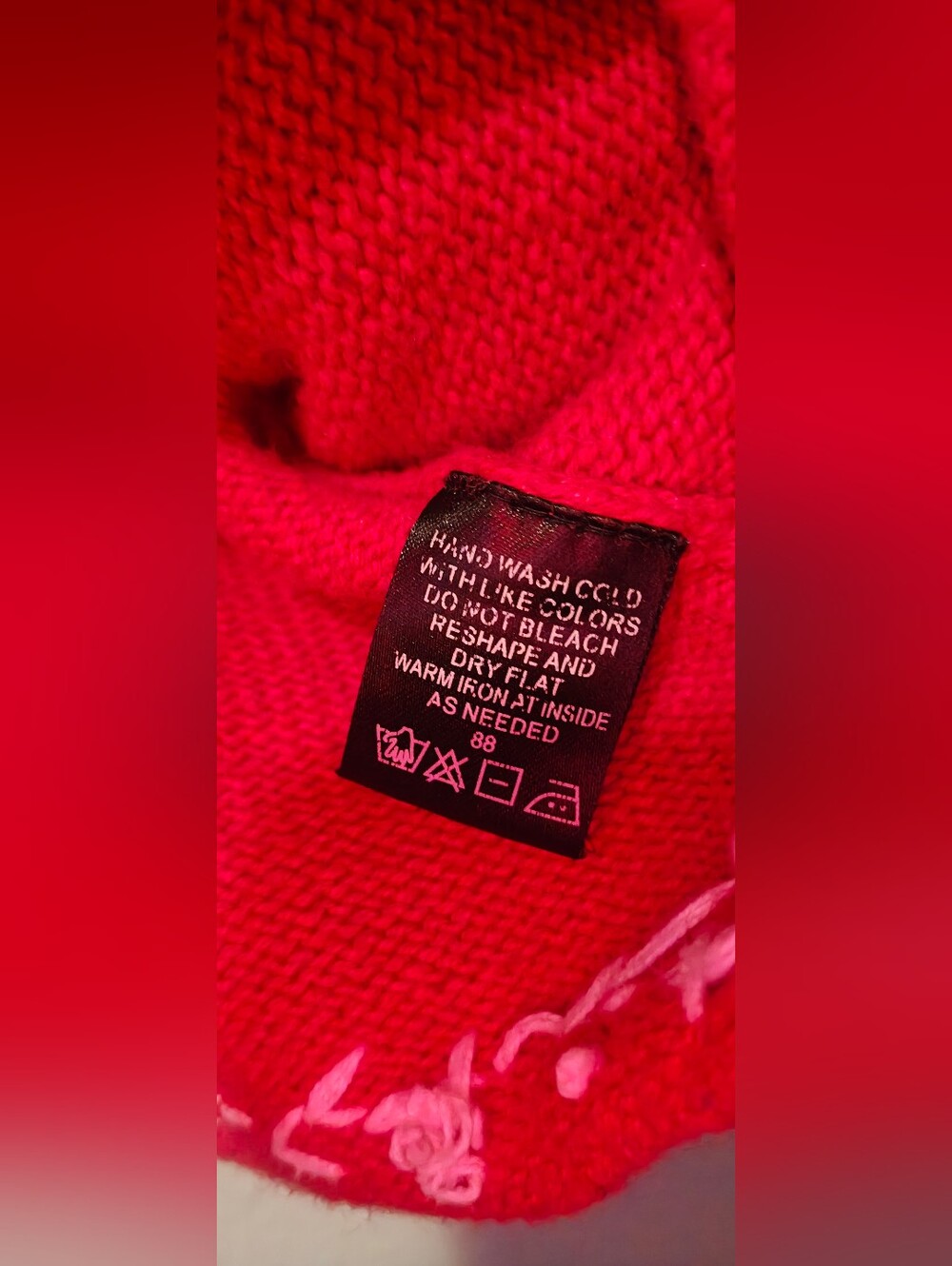 Planet Woman Red Gingerbread Holiday Sweater Vest Size 2X - Picture 7 of 7